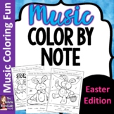 Easter Color by Note Coloring Sheets