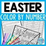 Easter Color by Number, Reading Passage and Text Marking