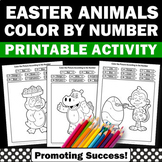 Easter Math Coloring Sheets Easter Math Stations Color by 