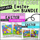 Easter Color by Number and Number Sense Bundle Editable Ac