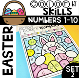 Easter Color by Numbers 1-10 Activities Set 2 Color by Cod