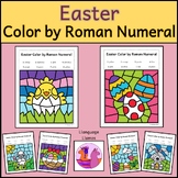 Easter Color by Roman numerals, color by number