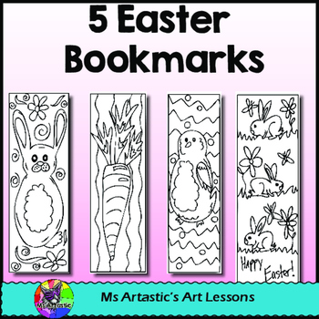 Preview of Easter Coloring Bookmarks