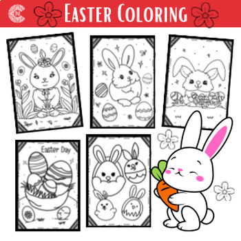 Preview of Easter Coloring Page {Spring Coloring Page} No prep
