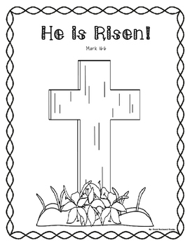 Easter Coloring Page and Bookmarks by Child Centered Chicks | TPT