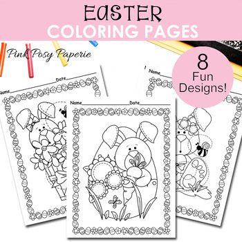 Preview of Easter Coloring Pages - Coloring Sheets - Morning Work - Coloring Book