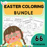 Easter Coloring Pages Bundle (Easy and Simple coloring)