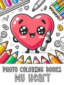 Preview of Valentine's Day, My heart Coloring Pages. - Heart Coloring Book.