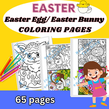 Preview of Easter Coloring Pages | Easter Egg Coloring Pages | 65+ Easter/Spring Coloring