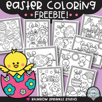 Preview of Easter Coloring Pages FREEBIE!