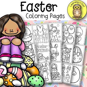 Preview of Easter Coloring Pages FREEBIE