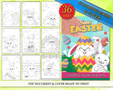Easter Coloring Pages For Kids, complete coloring book wit