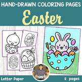 Easter Coloring Pages | Hand Drawn | Morning work | Spring