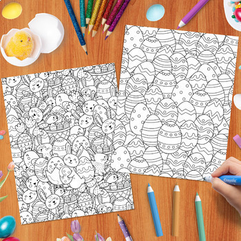 Easter Coloring Pages Pdf, Easter Bunnies Printable Coloring Pages ...