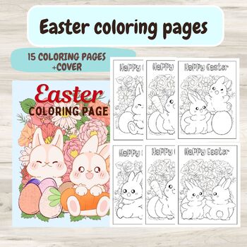 Preview of Easter Coloring Pages : Spring Coloring Pages {Printable Easter Coloring}