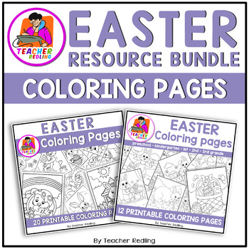 Preview of Easter Coloring Sheets Bundle for Preschool/Pre-K | Spring Coloring Pages