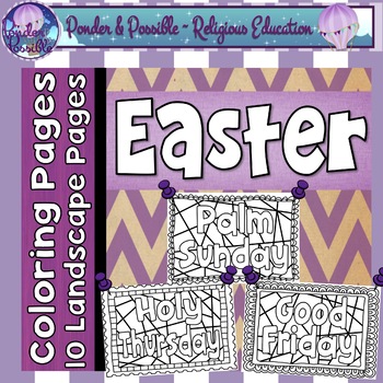 Preview of Easter Coloring Pages {Bible Religious Theme}
