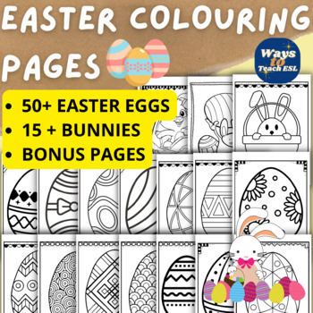 Easter | Colouring Pages (50+ Easter eggs, 15+ bunnies and more pages!!)