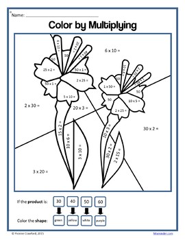 easter color by number third grade color by multiplication distance