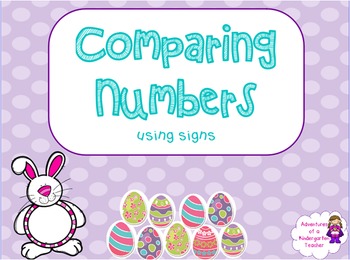 Preview of Easter Comparing Numbers Flipchart (with signs)