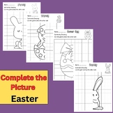 Easter Complete the picture worksheet for kids