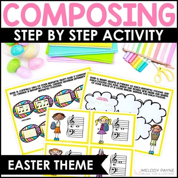 Preview of Easter Composing Worksheets - A Guided Elementary Music Composition Activity