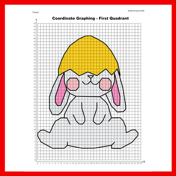 Easter Coordinate Graphing Picture: Easter Bunny by ColorDreamStudio