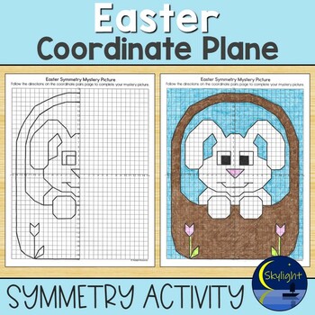 Preview of Easter Coordinate Plane Symmetry Graphing Picture Four Quadrant Math