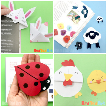 Preview of Easter Corner Bookmark Craft Bundle - Easy STEAM Origami Projects