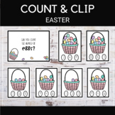 Easter Count & Clip Math Center Activity Pre K / Kindergarten