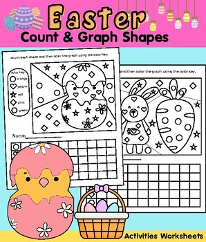Preview of Easter Count & Graph Shapes Activity Pages worksheets math