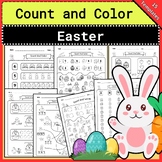 Easter Count and Color, Easter Math, Spring math, digital 