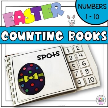 Preview of Easter Counting Adapted Books Numbers 1 to 10