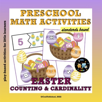 Preview of Easter Counting & Cardinality 1-10 | Preschool Math Centers