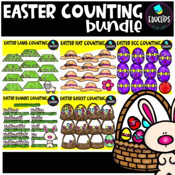 Preview of Easter Counting Clip Art Big Bundle {Educlips Clipart}