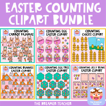 Preview of Easter Counting Clipart Bundle