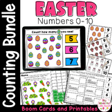 Easter Counting Worksheets Numbers to 10 and Boom Cards Bundle