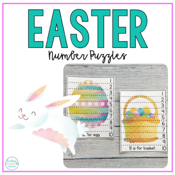 Preview of Easter One to One Counting Puzzles for Spring