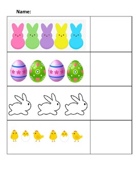 Easter Counting (written numbers or cut and paste) by Katelyn Drouin