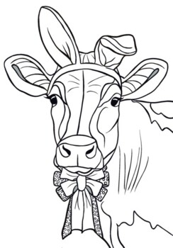 show cow coloring pages