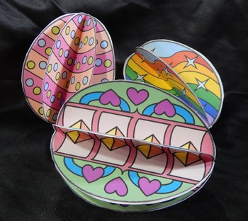 Easter Craft Activities: 3D Easter Eggs Craft Activity by Ann Dickerson