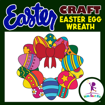 Preview of Easter Craft Activity, Easter Egg Wreath for Festive Fun (Springtime Creativity)