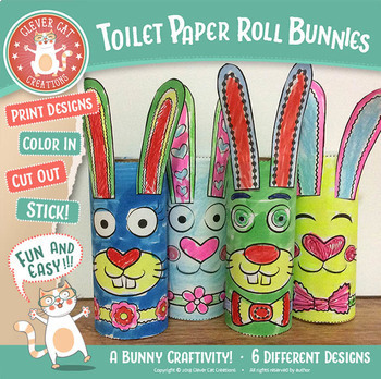 Preview of Easter Craft Activity: Paper Roll Bunnies