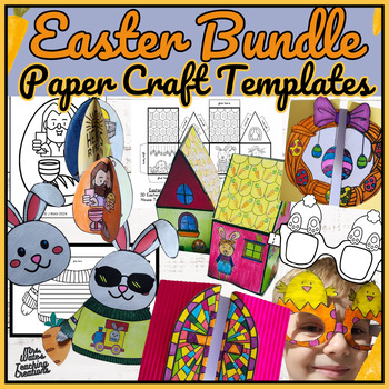 Preview of Easter Craft Bundle with 10 Easter Activities & Template Packs for Kids