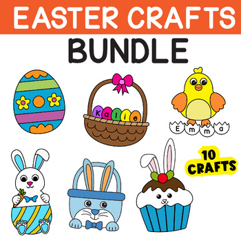 Preview of Easter Craft Bundle: Easter Activities | Easter Art Projects | Easter Name Craft