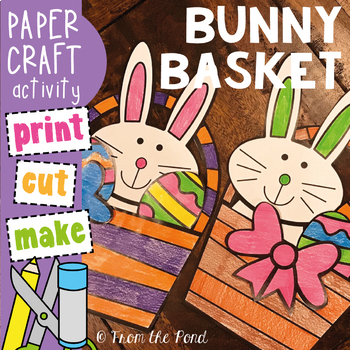 Preview of Easter Craft - Bunny Basket Paper Craft