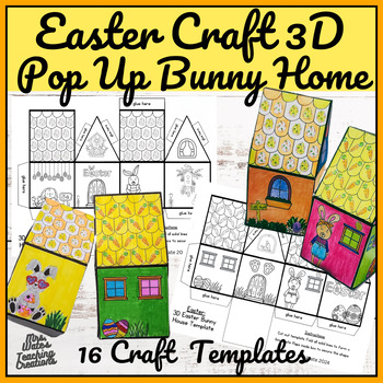 Preview of Easter Craft Bunny House Paper Craftivity & Spring Activity Templates