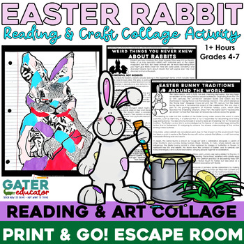 Preview of Easter Craft | Easter Escape Room Reading Comprehension Passages and Questions