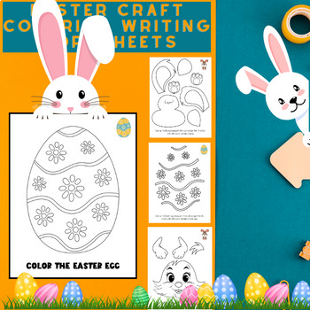 Preview of Easter Craft - Easter Religious Coloring Activity - Writing Worksheets