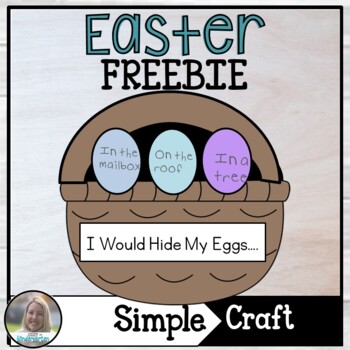 Preview of Easter Egg Craft Freebie | Kindergarten Writing